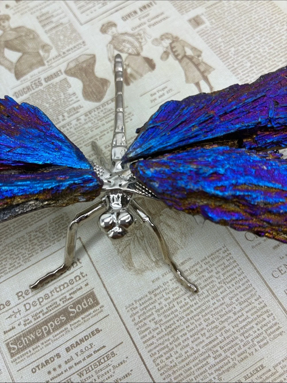 Iridescent Blue Purple Gold Titanium Crystal Display Rock - Picture 4 of 5